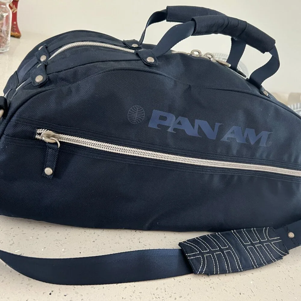 Pan Am Navy Blue Multipurpose Duffel/Gym/Carry-On/Overnight Bag - Picture 7 of 16